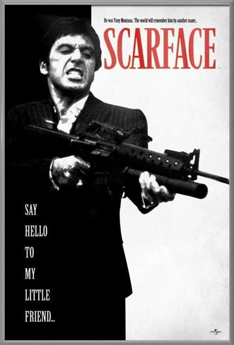 Scarface - Framed Movie Poster / Print (Tony Montana - Say Hello To My ...