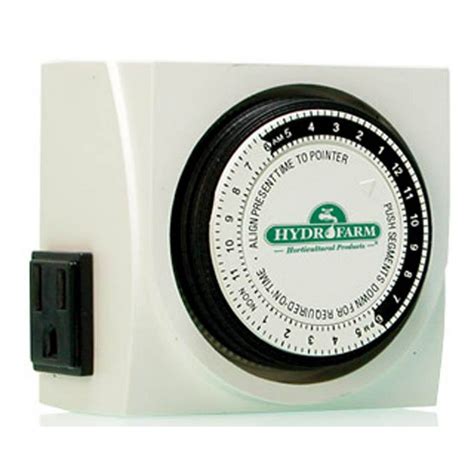 NEW HYDROFARM TM01015D Hydroponics Grow Light Dual Outlet Analog Grounded Timer - Walmart.com ...