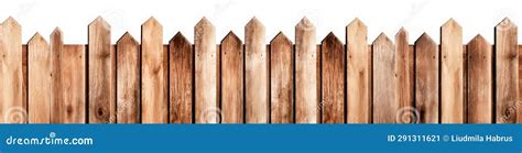 Wooden Fence Isolated on White Background Stock Image - Image of ...