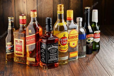 Bottles of assorted hard liquor brands – Stock Editorial Photo ...