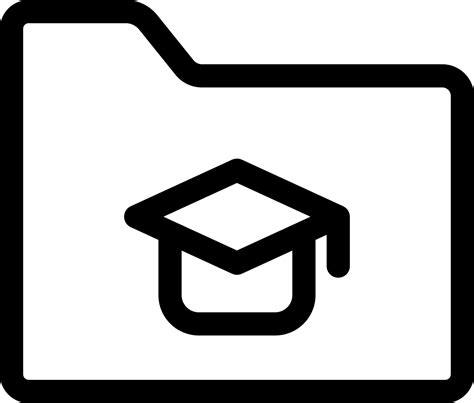 Graduation file folder icon in line art. 24282164 Vector Art at Vecteezy