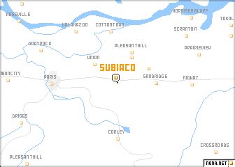 Subiaco (United States - USA) map - nona.net