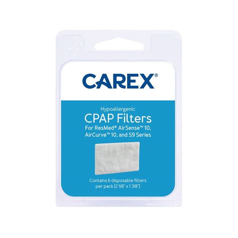 Carex Hypoallergenic CPAP Filters for ResMed AirSense 10, AirCurve 10,