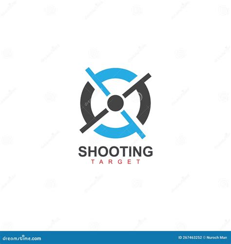 Shooting Target Vector Icon Isolated on White Background. Stock Vector - Illustration of sign ...