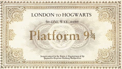 Printable Hogwarts Express Ticket