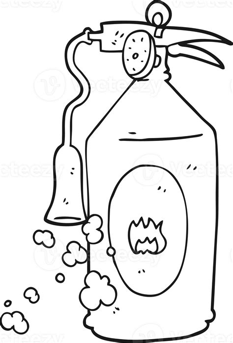 black and white cartoon fire extinguisher 36452236 PNG