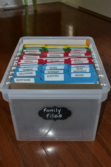 Family File Organization! | Folder organization, File folder organization, Documents organization