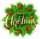 Merry Christmas Pine Decoration PNG Clip-Art Image | Gallery ...