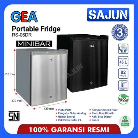 Jual Kulkas Portable GEA RS-06DR 1 Pintu Kapasitas 45 Liter Mini Bar - Hitam di Seller Kumikaze ...