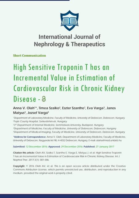 International Journal of Nephrology & Therapeutics | PDF