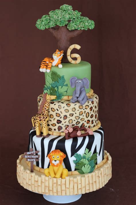 Safari Themed Jungle Birthday Cake - CakeCentral.com