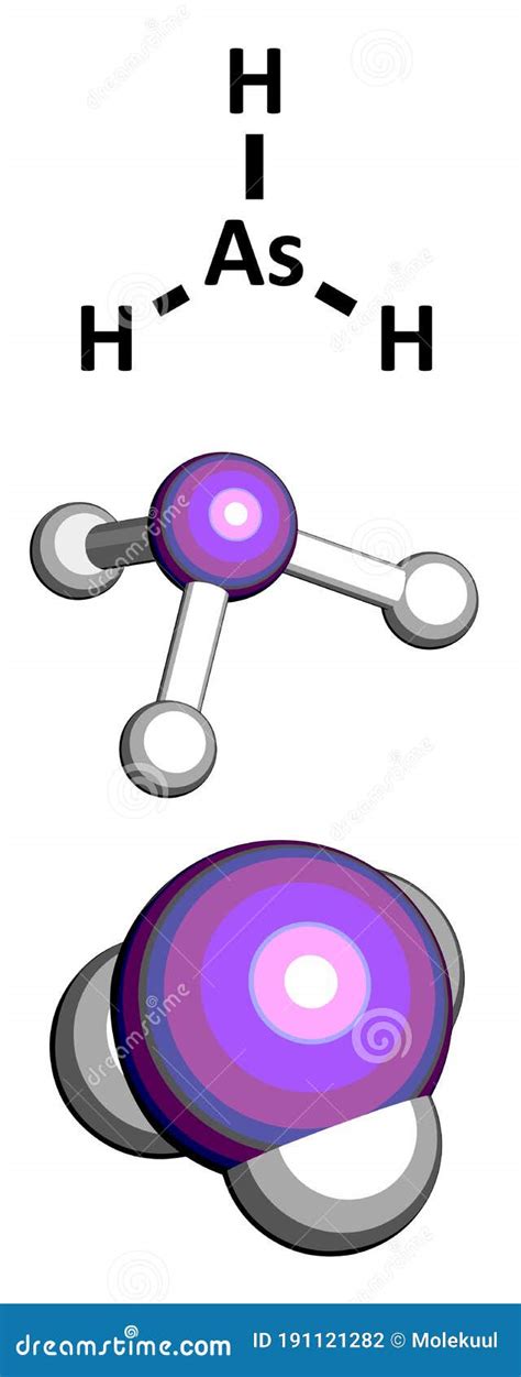 Arsine Molecule. Inorganic Arsenic Compound. Skeletal Formula. Cartoon ...