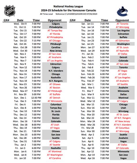 First look at the Vancouver Canucks' 2024-25 season schedule | Offside