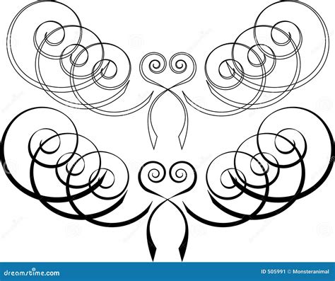 Set Of Scroll Patterns (colours As You Wish)2 Stock Image - Image: 505991