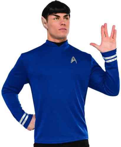 Spock Shirt Blue Star Trek Beyond Movie Fancy Dress Up Halloween Adult ...