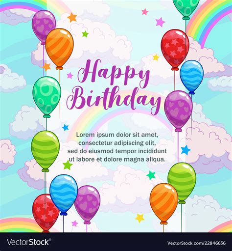 Happy birthday greetings greeting card Royalty Free Vector