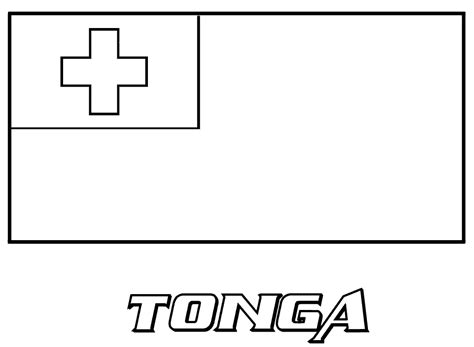 tonga-flag-coloring-page | Coloring Page Book