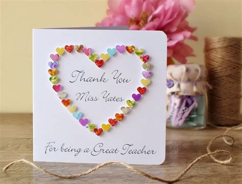 Thank You Teacher Card 'Thank You for Being a Great