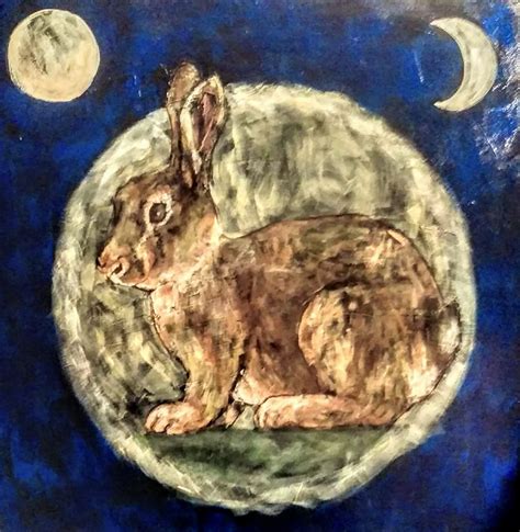 Rabbit In The Moon – Art by Hollyana Melear