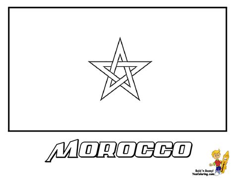 Morocco Flag Coloring Page - Coloring Home