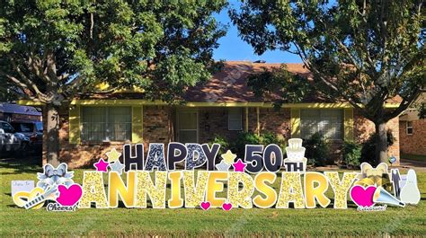 Anniversary Yard Signs - The Sign Elf - Denton