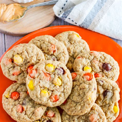 Reese's Pieces Halloween Cookies - Walking On Sunshine Recipes