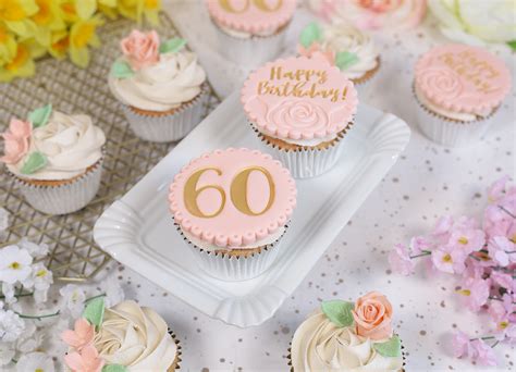 Pretty Vintage 60th Birthday Cupcakes - Cakey Goodness