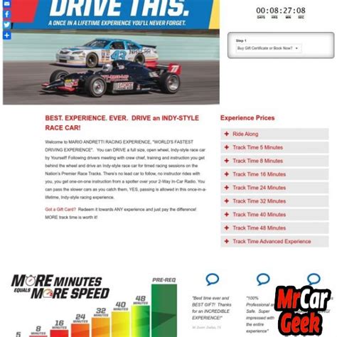 Mario Andretti Racing Experience - Top Racing Schools - MrCarGeek