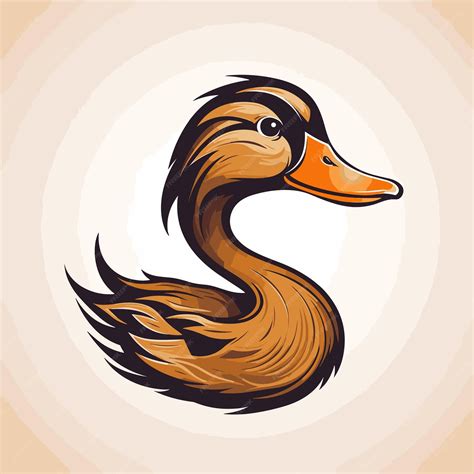 Premium Vector | Duck cartoon logo icon illustration modern design