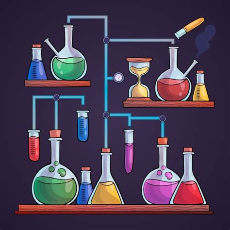 Free Vector | Science lab drawing concept