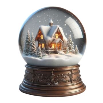 Snow Globe With House Inside PNG Transparent Images Free Download | Vector Files | Pngtree