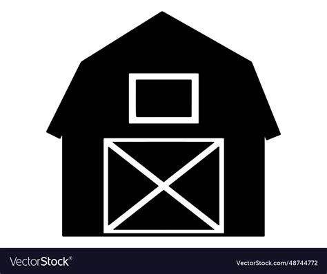 Barn silhouette art Royalty Free Vector Image - VectorStock