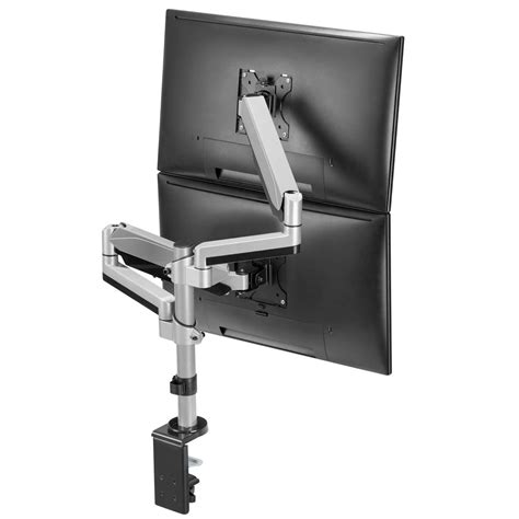 Buy AVLT Dual 13"-27" Stacked Monitor Arm Desk fits Two Flat/Curved Monitor Full Motion Height ...