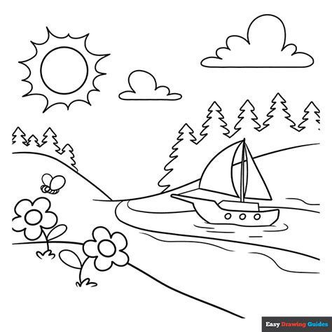 Landscape Coloring Pages Printable