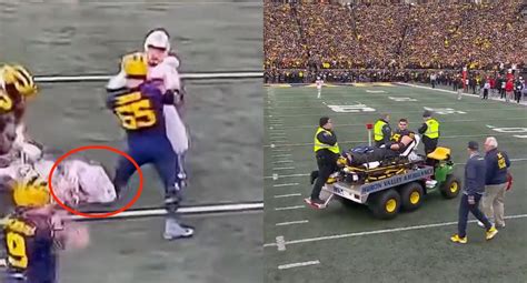 Michigan OL Zak Zinter Suffers Gruesome Injury vs Ohio State - Daily Snark