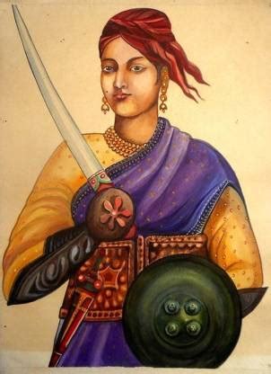 Jhansi ki Rani Laxmi Bai Vintage Painting Indian freedom fighters Hand Painted HD Wallpaper on ...