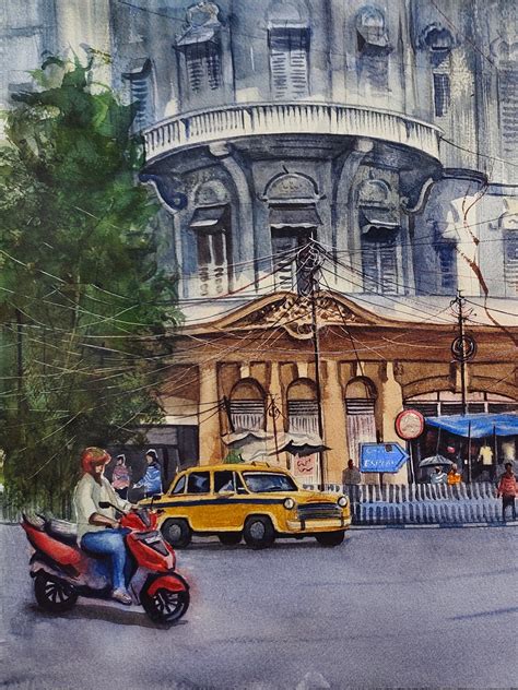 Kolkata Cityscape | Watercolor Painting | By Anupam Pathak | Exotic ...