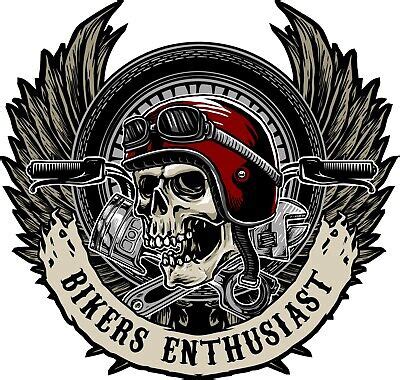 Motorcycle Skull Sticker Harley Davidson Style Tank Helmet Pannier Decal | eBay