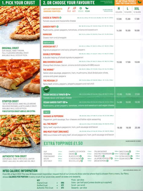 Papa John's Pizza Menu | Caister Holiday Park, Norfolk