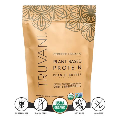 Organic. Plant Based. Peanut Butter Protein Powder from Truvani