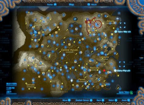 Stone Talus Locations Botw Map