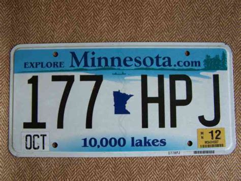 2012 Minnesota license plate . 100 Grams