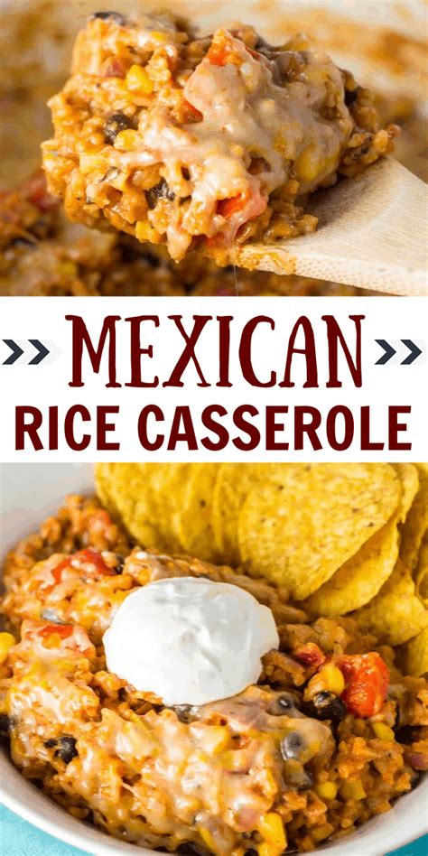 This easy mexican rice casserole is a family favorite vegetarian dinner! made with simple ...