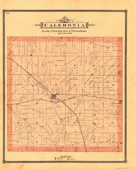 Map of Caledonia - Art Source International