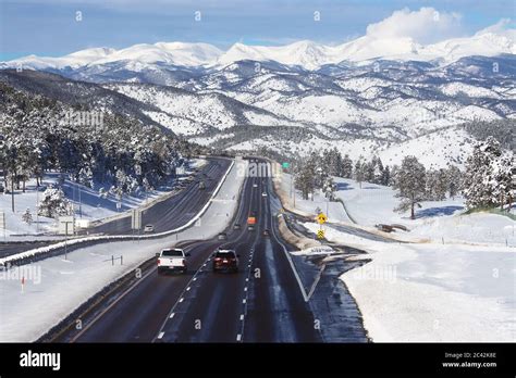 Colorado highway winter hi-res stock photography and images - Alamy