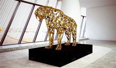 Sabertooth Tiger (stainless Steel Big Cat statue) – ArtParkS