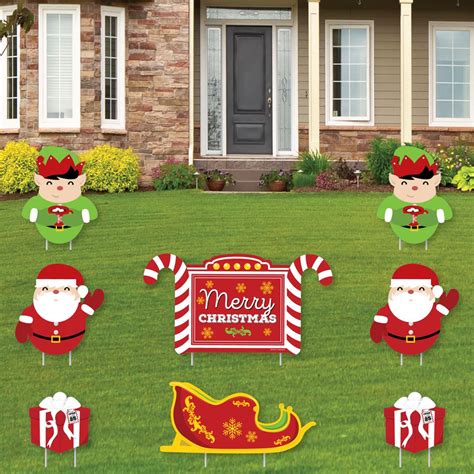 Jolly Santa Claus - Merry Christmas Yard Sign & Outdoor Lawn Decorations - Christmas Yard Signs ...