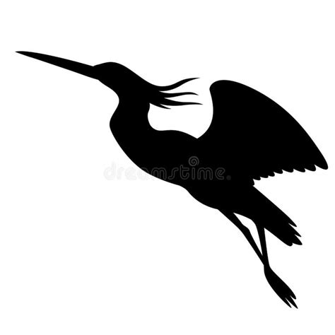 Flying Heron Silhouette Stock Illustrations – 1,890 Flying Heron ...