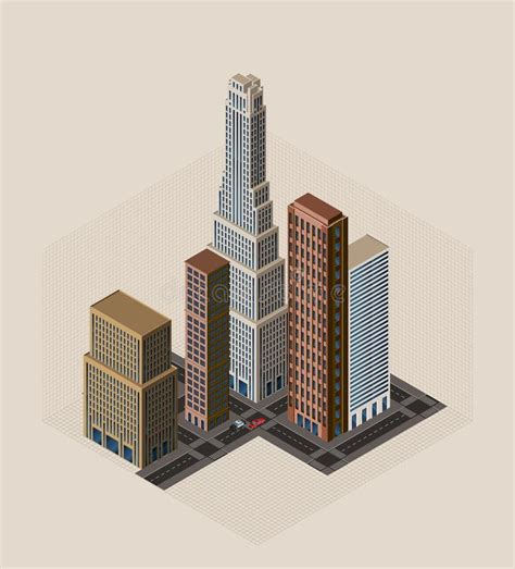 Isometric city - vector stock vector. Illustration of skyscraper - 11068297