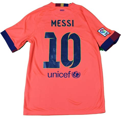 Lionel Messi Autographed Barcelona Away Jersey | Messi autograph, Messi ...